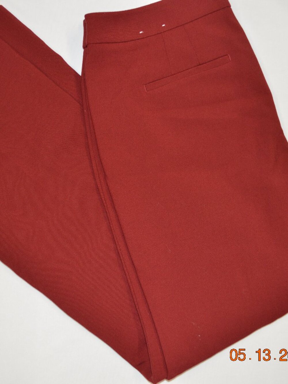 White House Black Market Women’s Size 12 Burgundy Slim Flare Pants Stretch